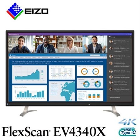 EIZOの42.5型4K液晶モニター FlexScan EV4340X ブラック_家電製品