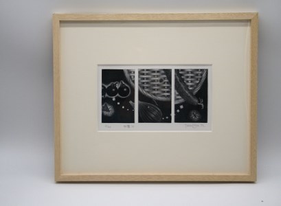 銅版画 ～収穫'19～ （額縁入り）【136】 | 京都府井手町 | ふるさと