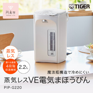 タイガー魔法瓶 蒸気レスVE電気ポット PIP-G220WE アーバンホワイト