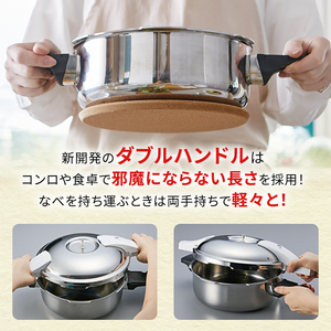 圧力鍋 日本製 ガス・IH対応 [ ゼロ活力なべパスカル L・5.5L ] アサヒ