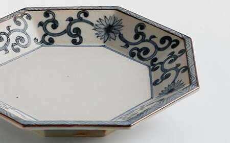 有田焼 徳幸窯 古染付八角皿 2枚セット【ヤマト陶磁器】食器 器 うつわ