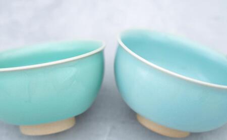 有田焼 翡翠天青茶碗 2色セット【梶原大敬 茂正工房】器 うつわ 食器