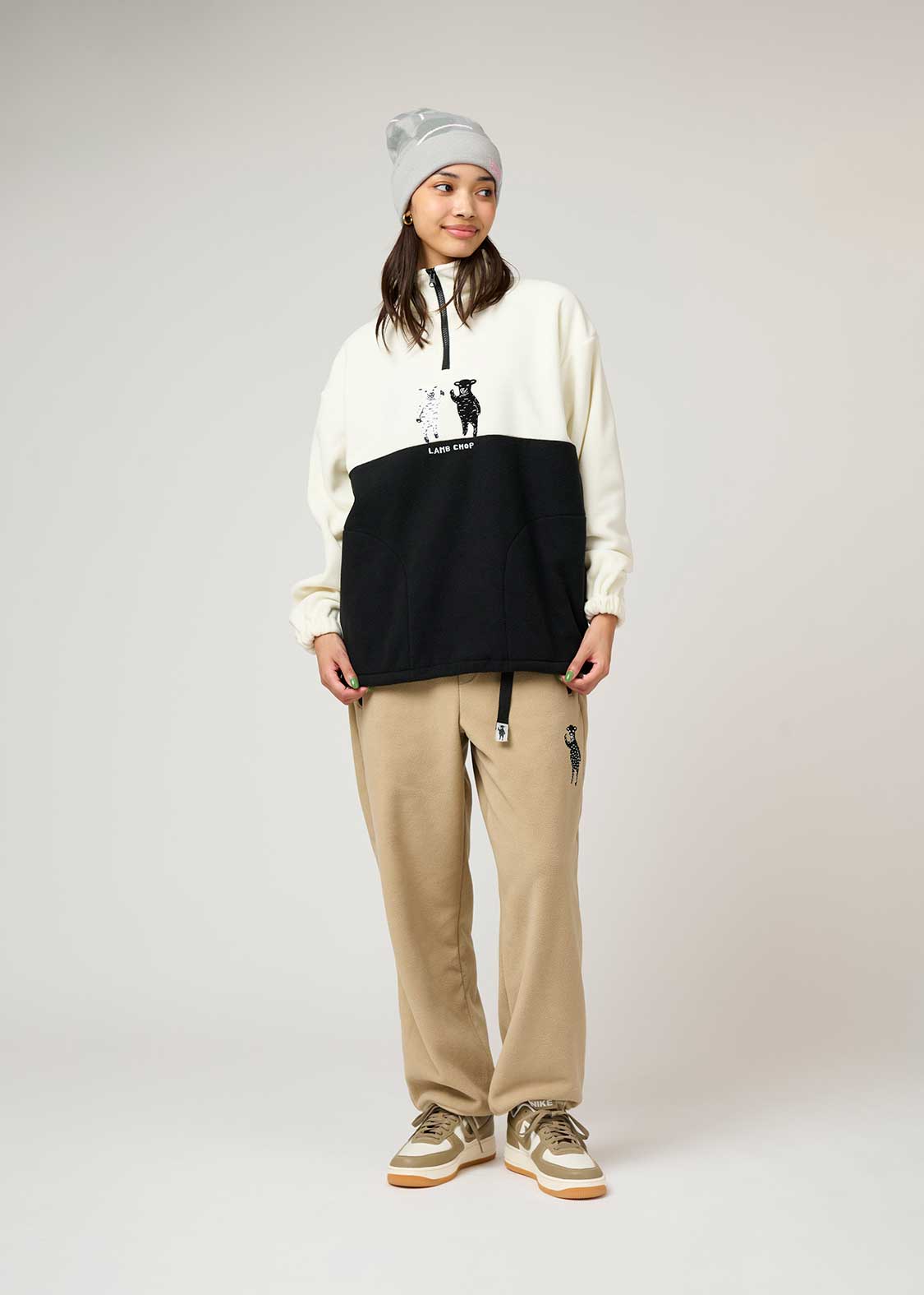 ラムチョップフレンズ｜ハーフジップフリースプルオーバー｜ユニ