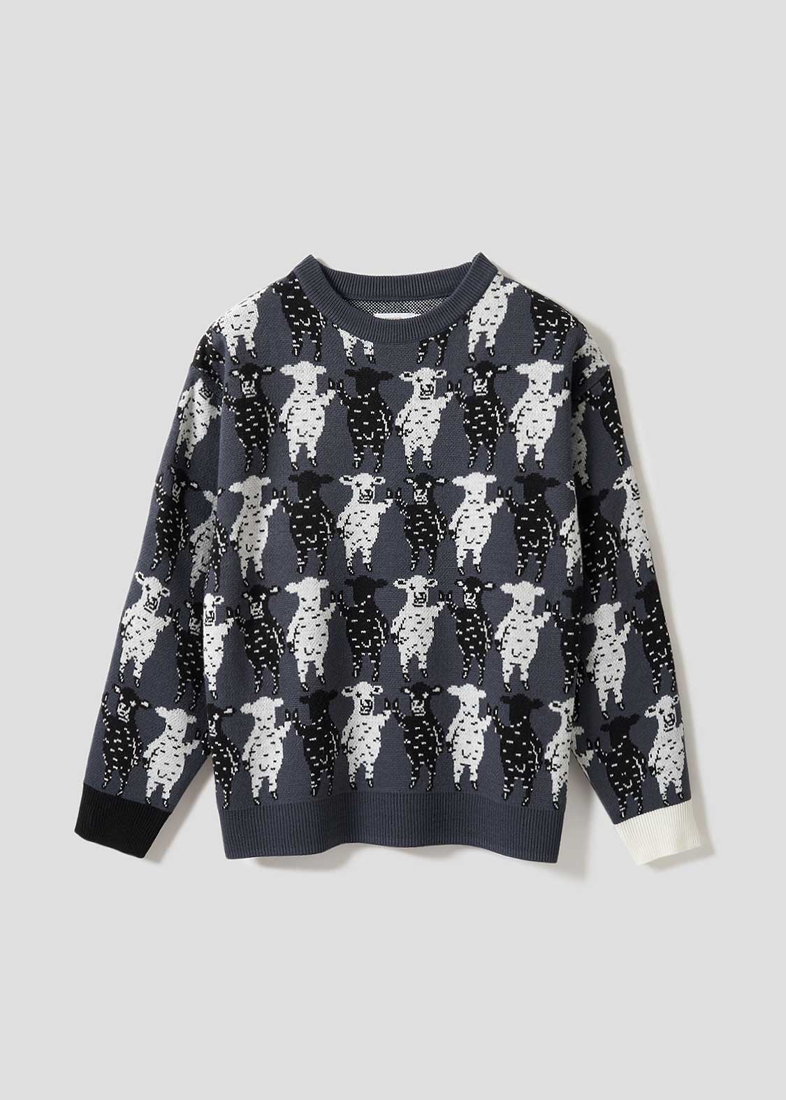 ラムチョップフレンズ｜ウォッシャブルジャカードニット｜ユニセックス