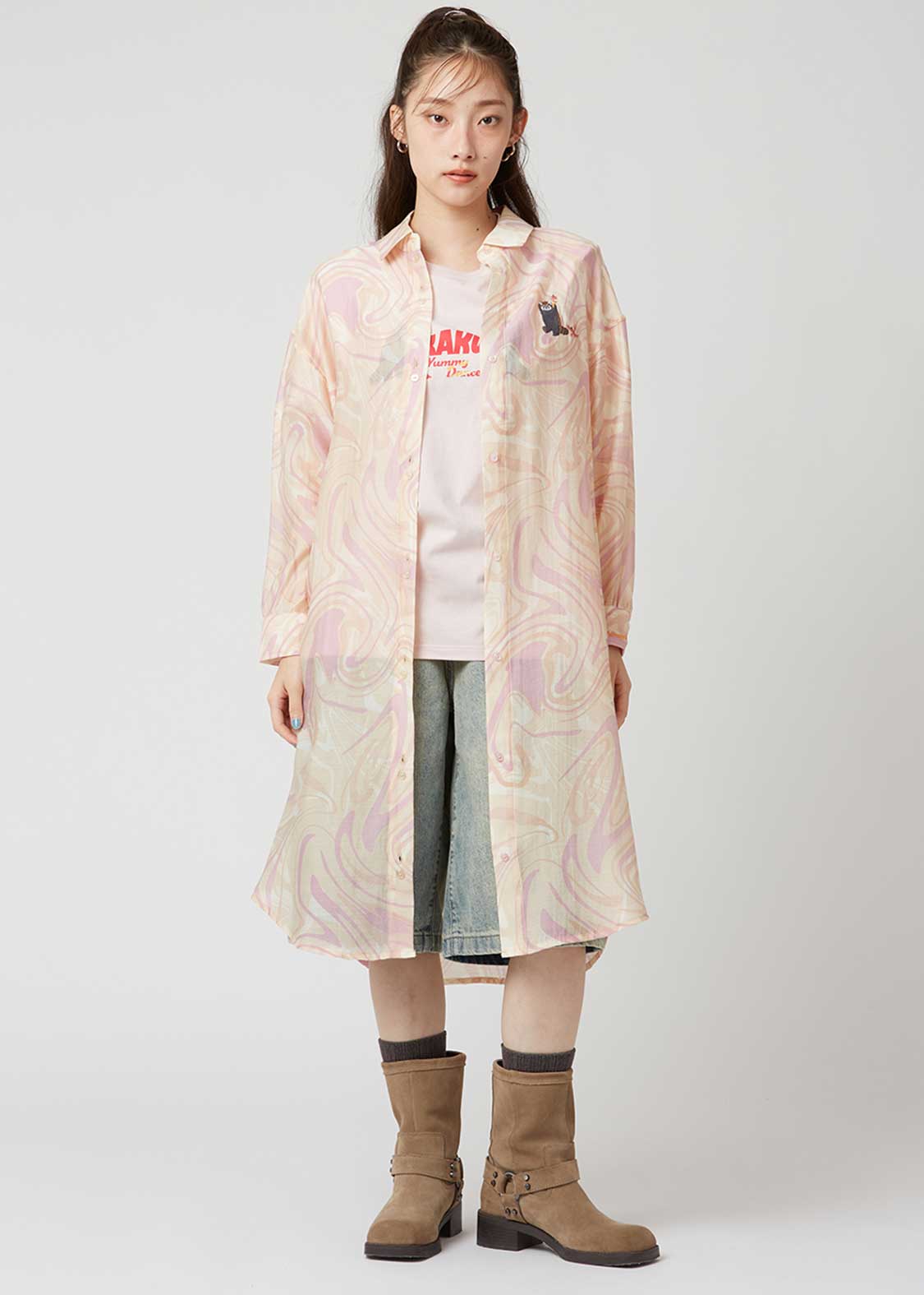 イカクヤミーダンス｜シアーシャツワンピース｜ウィメンズ｜グラニフ