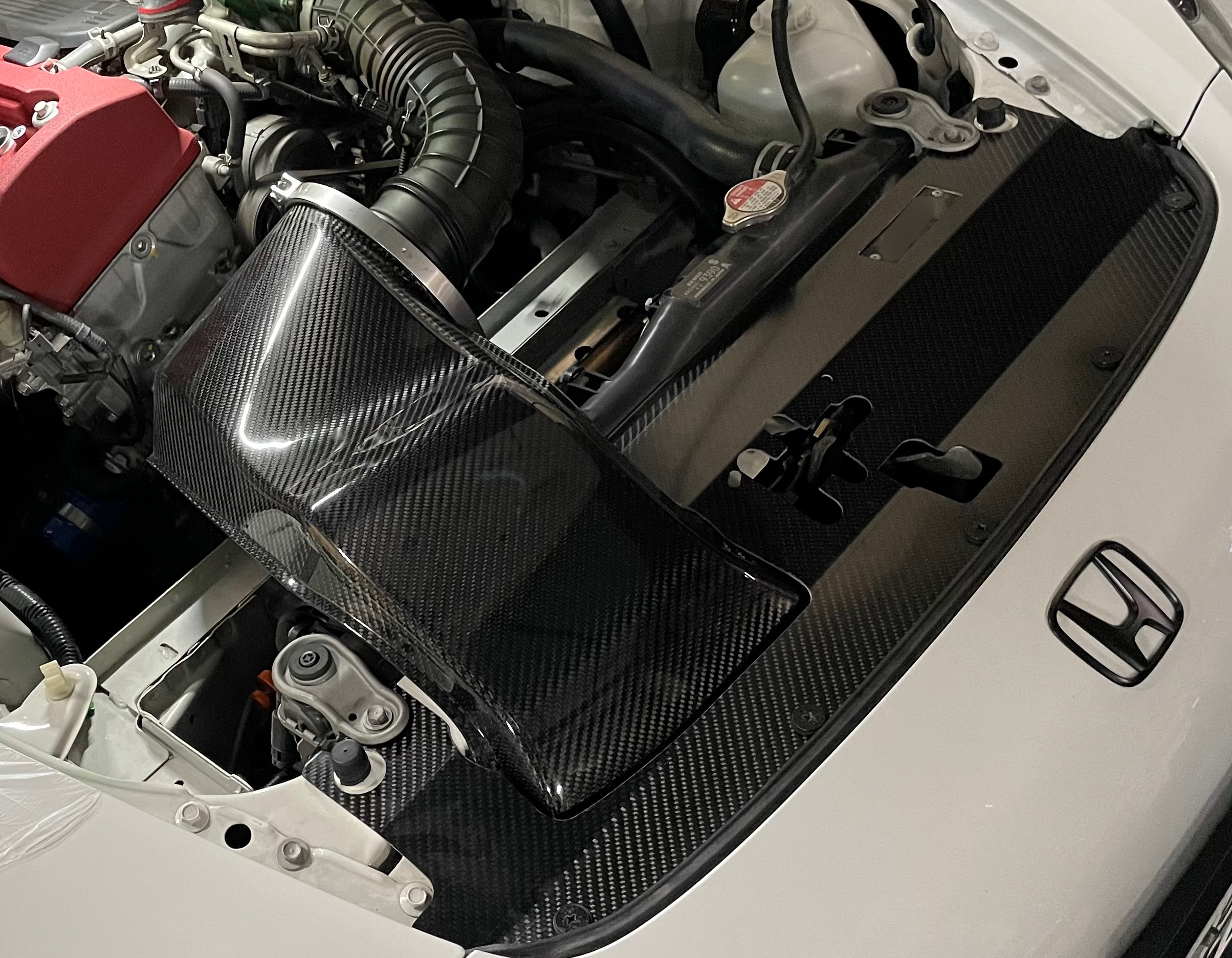 カーボンラジエータープレート・無限エアクリーナー用 | ホンダS2000の