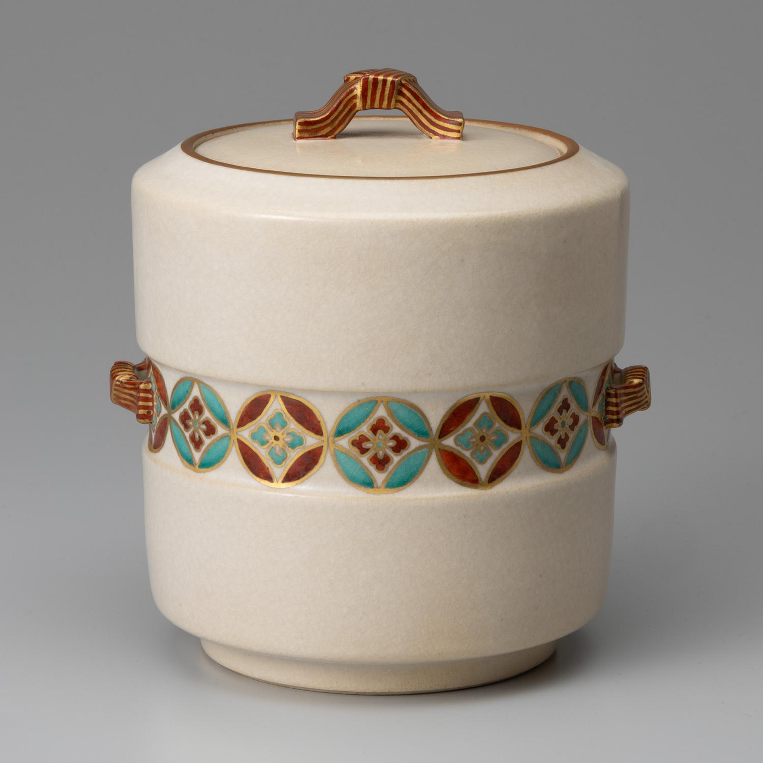 矢口永寿 七宝つなぎ水指 鵬雲斎箱｜茶の美