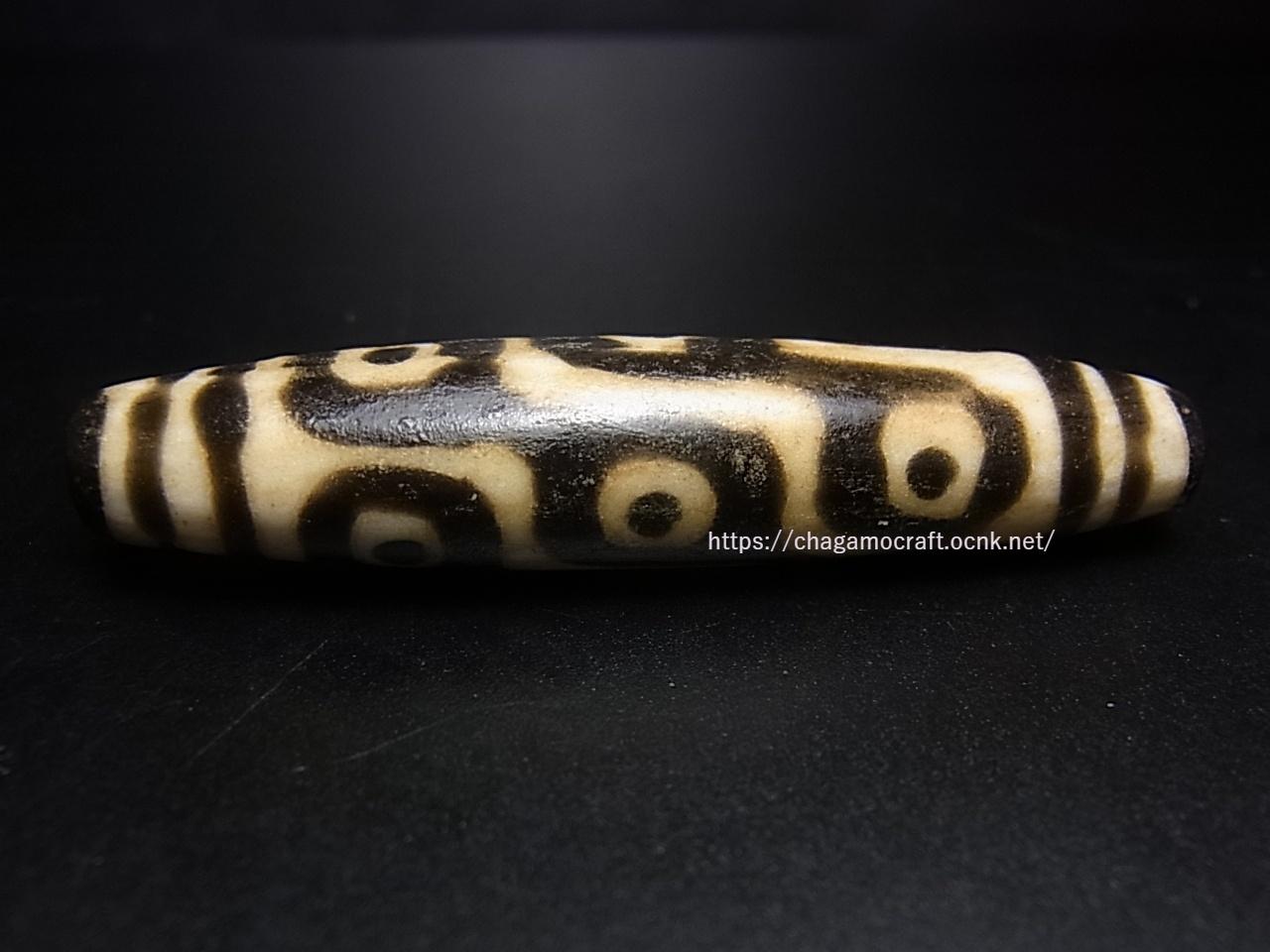 ジービーズ 古瑠璃天珠（9アイ Old dzi mig gu pa ) 老料器九眼天珠