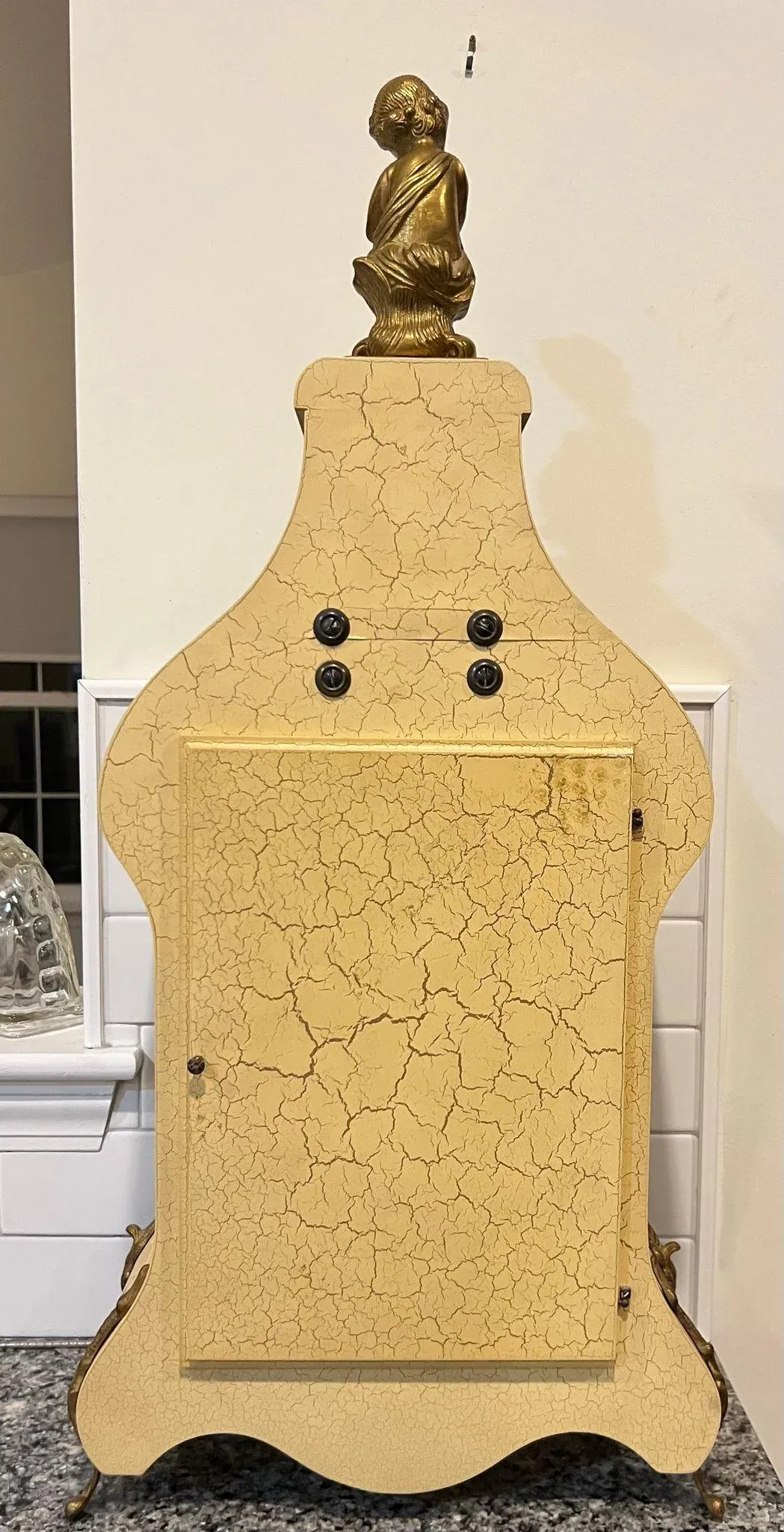 Vintage-Tiffany Mantle Shelf Clock Franz Hermle Made in Italy 1978