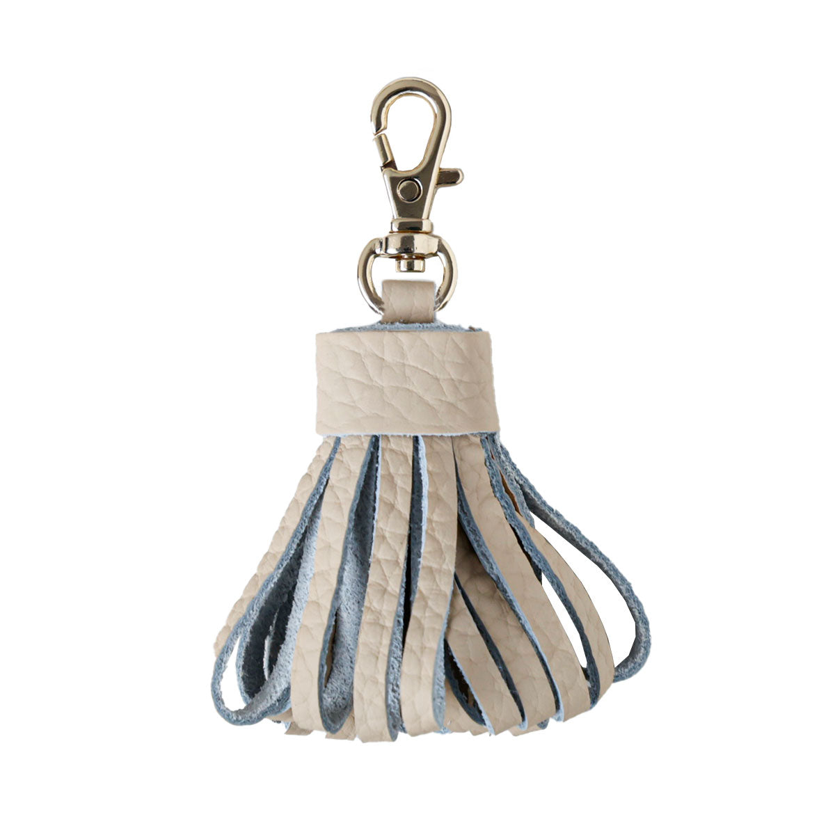 本革 タッセル キーホルダー キーチェーン カラビナ シュリンクレザー