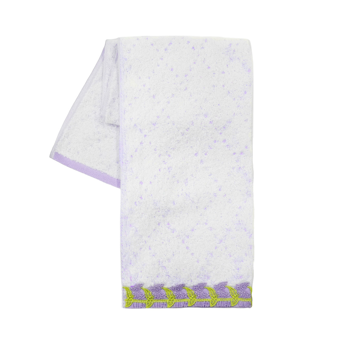 ハッピーレースフェイスタオル／ライラック（パープル） | 横浜元町