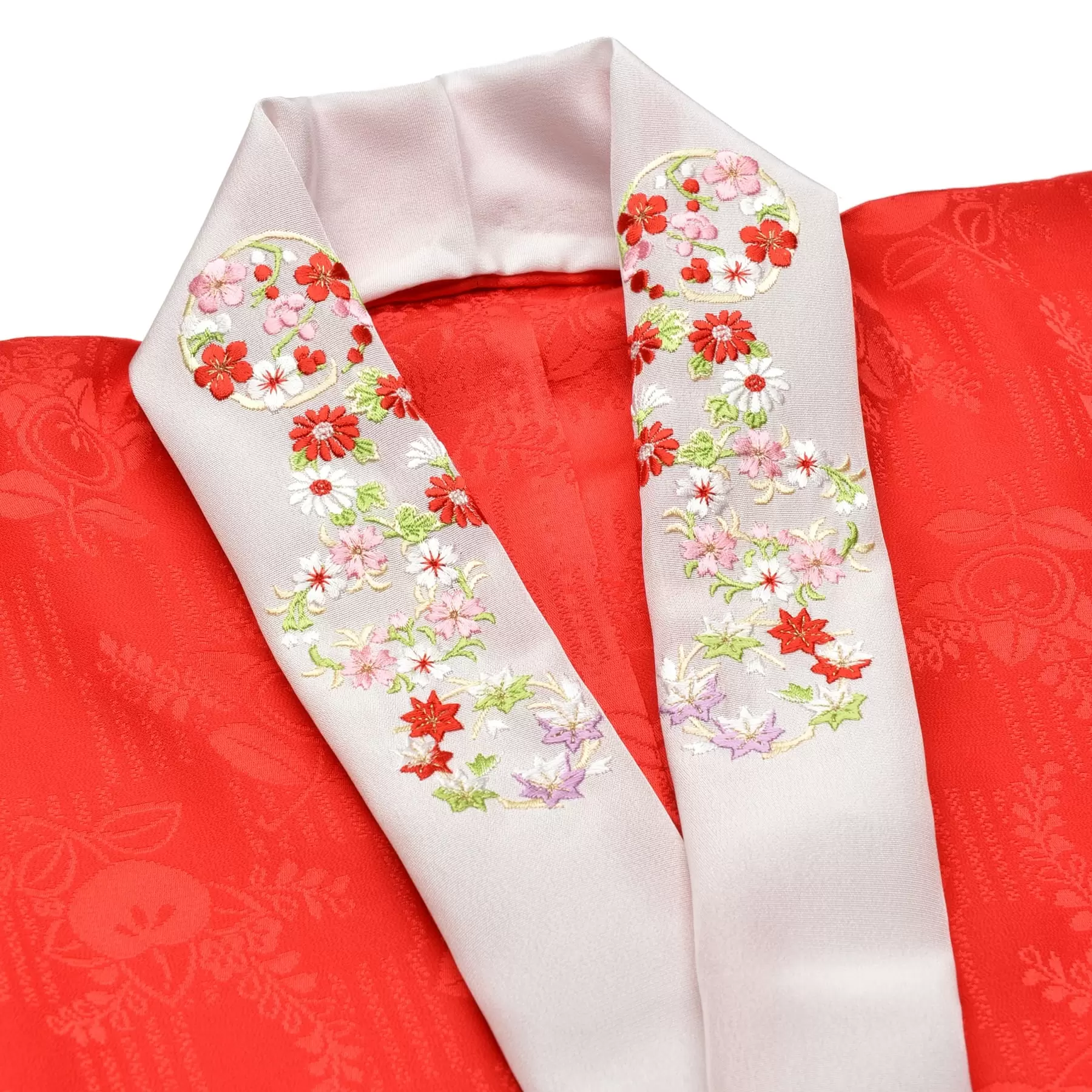 千總 - オンラインショップ - / 【七歳 長襦袢】市松橘｜レッド