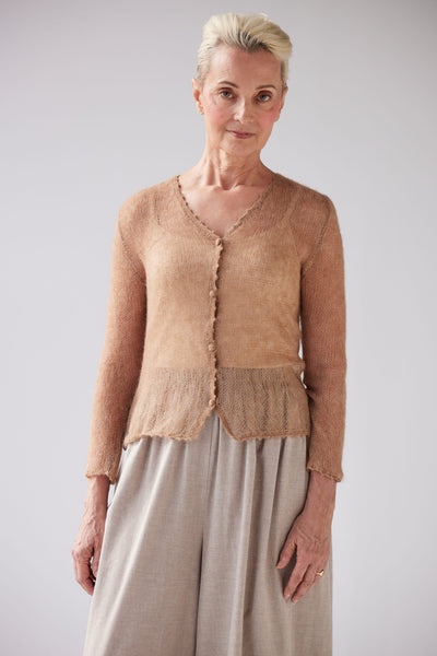 Luz Open Knit Cardigan - Wheat – CHRISTINE ALCALAY