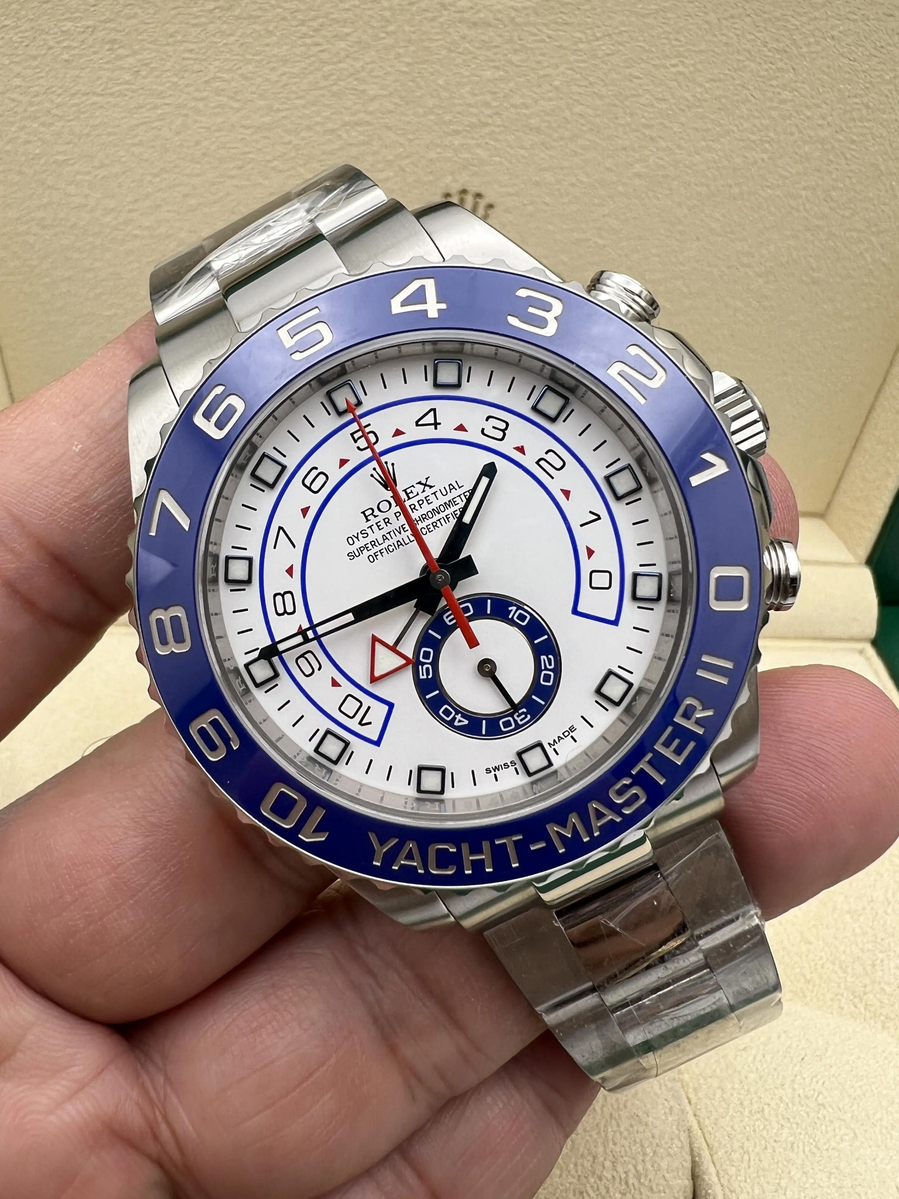 Pristine Rolex Yacht-Master II 44mm 116680 Blue Ceramic Bezel
