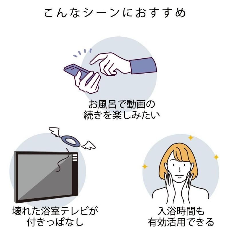 正規代理店 浴室テレビ 16V型 mirarel 16MBTW+ Google TV搭載 防水