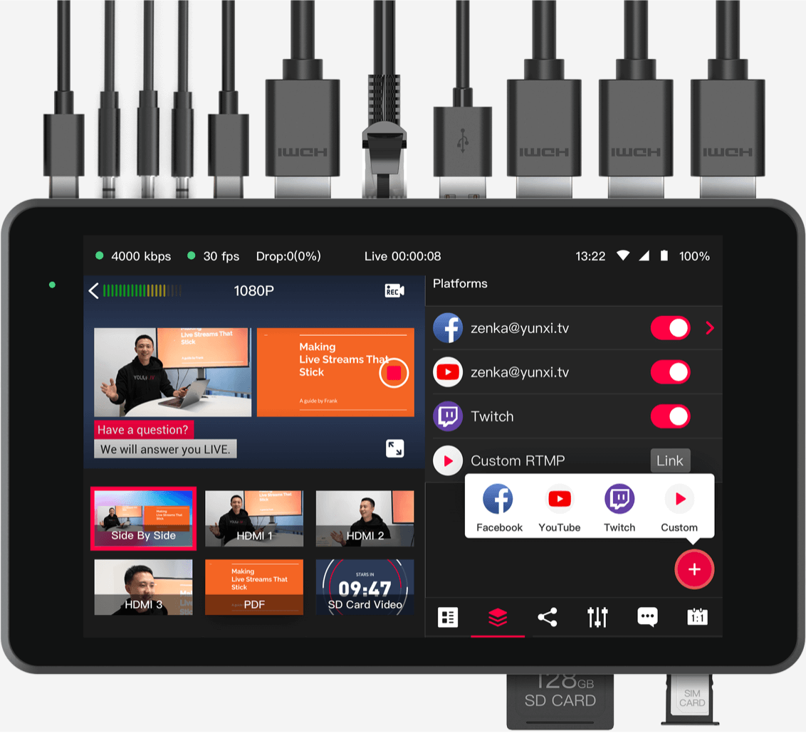 YoloLiv YoloBox PRO Portable Multicam Live Streaming Studio