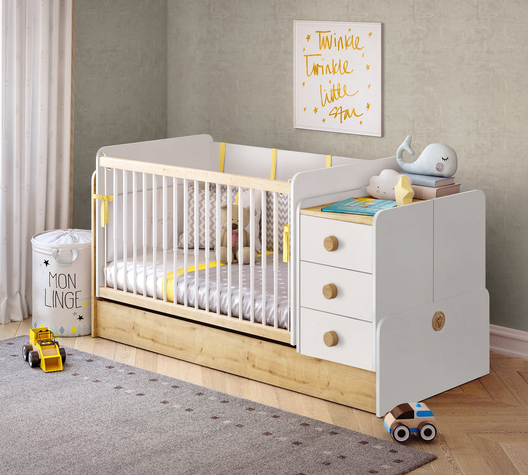 Natura Baby Swinging-Convertible Baby Bed (70x115-70x160 cm