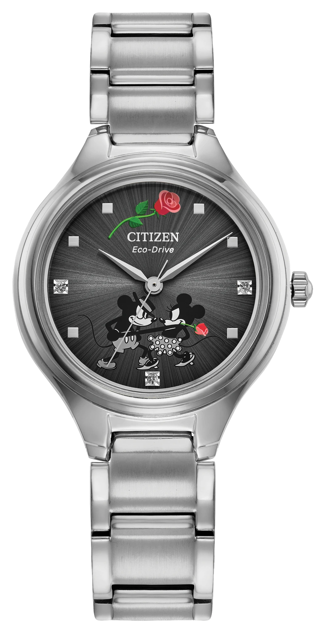 Mickey Mouse and Minnie Mouse Tango Gray Dial Stainless Steel