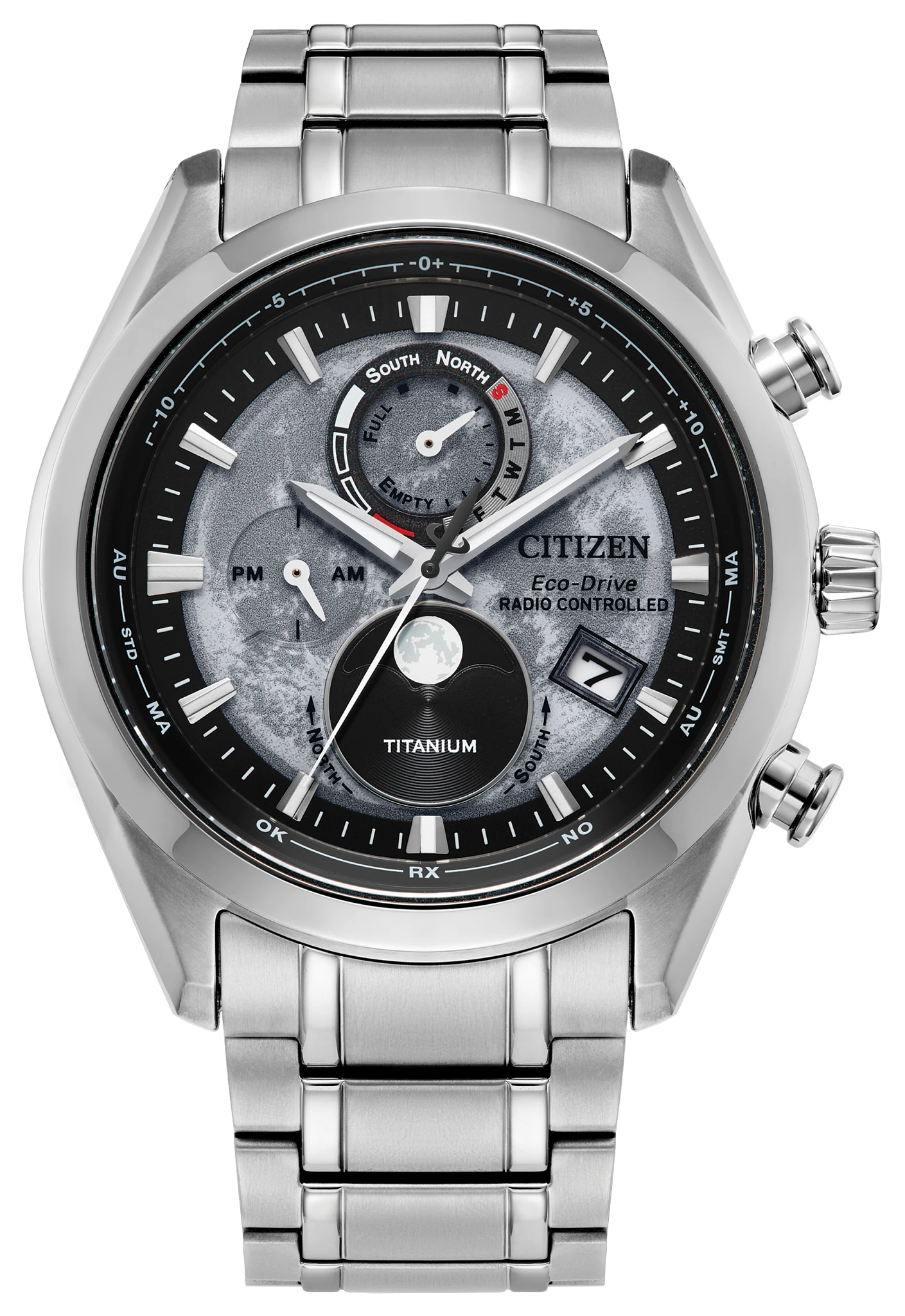 Tsuki-yomi A-T Gray Dial Super Titanium Bracelet BY1010-57H | CITIZEN