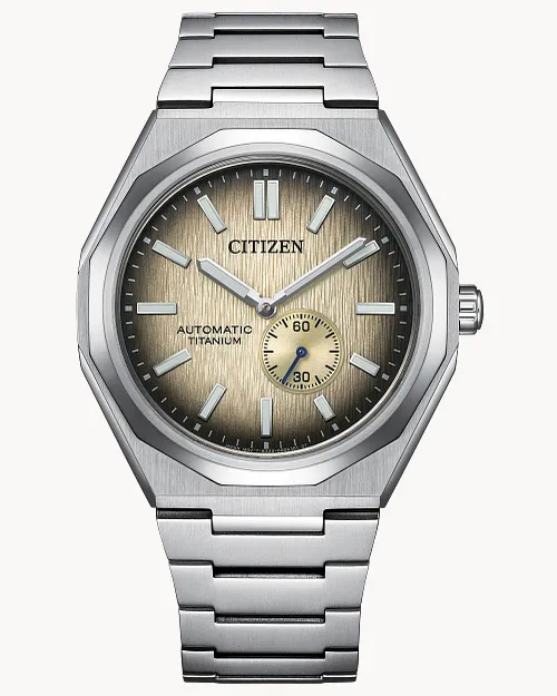 Zenshin 60 Mechanical Beige Dial Super Titanium Bracelet NK5020