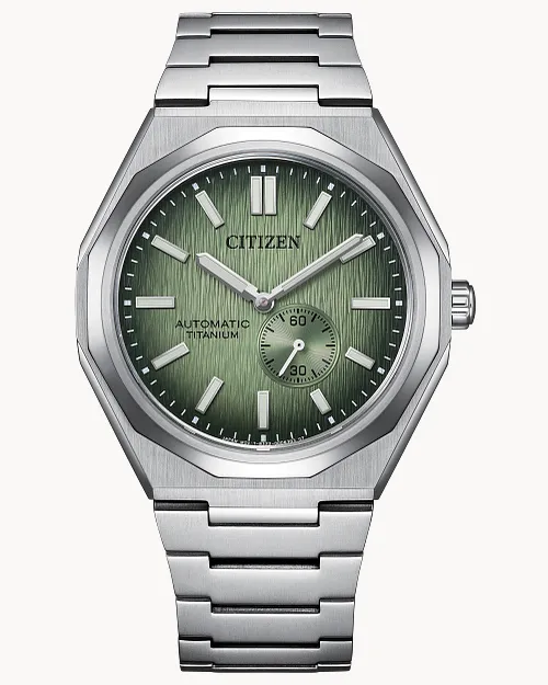 Zenshin 60 Mechanical Green Dial Super Titanium Bracelet NK5020