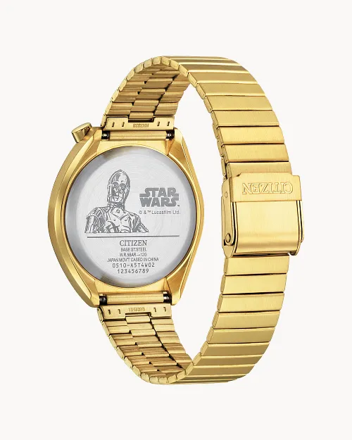C-3PO Rewired Gold-Tone Dial Stainless Steel Bracelet AN3662-51W
