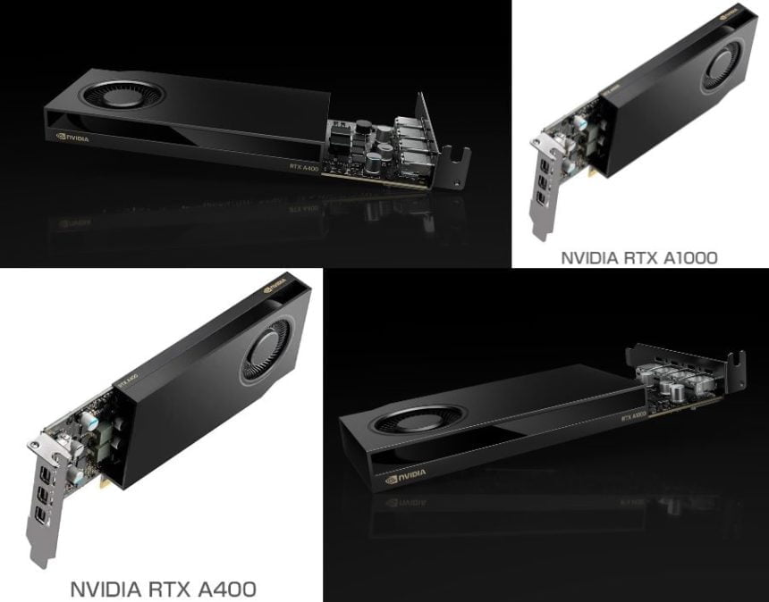 NVIDIA最新のRTX A1000とA400グラフィックボード販売開始