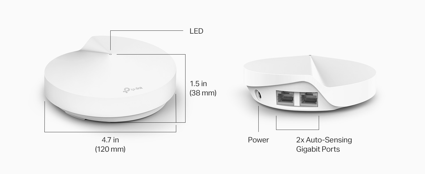 TP-Link Deco M5 (3-pack) - AC1300 Whole Home Mesh Wi-Fi System, 3