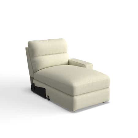 Maddox Power Left-Arm Sitting Reclining Chaise w/ Headrest and