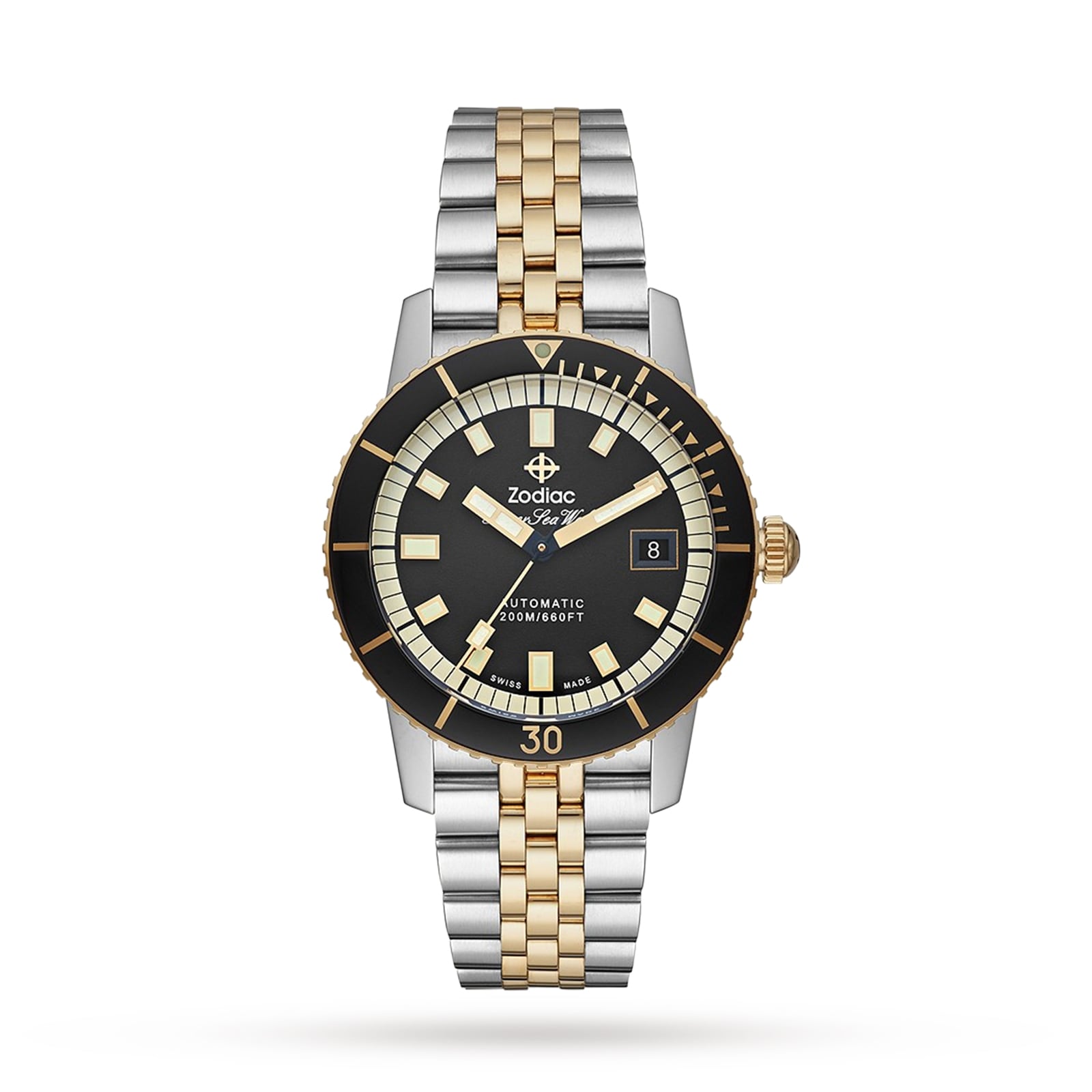 Zodiac Super Sea Wolf Automatic Two-Tone 40mm Mens Watch ZO9271