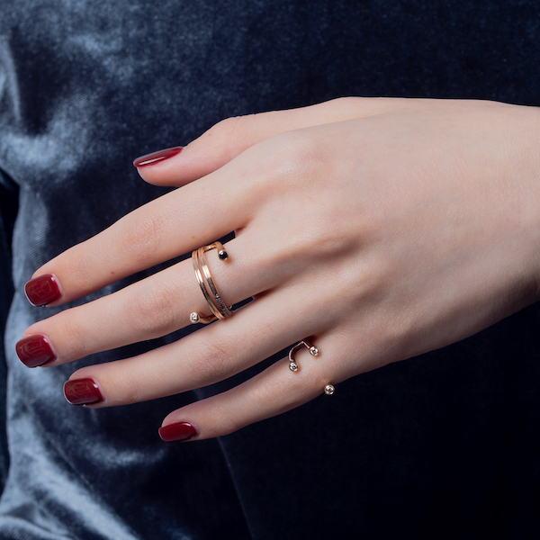 DROSERA ダイヤモンド ピアス 左耳用