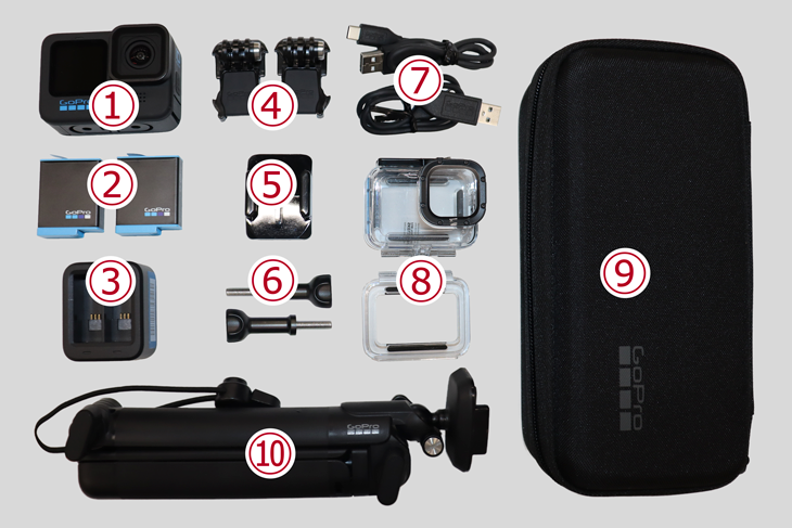 GoPro HERO10 Black アクションカメラ アクセサリーセット（3-way2.0他
