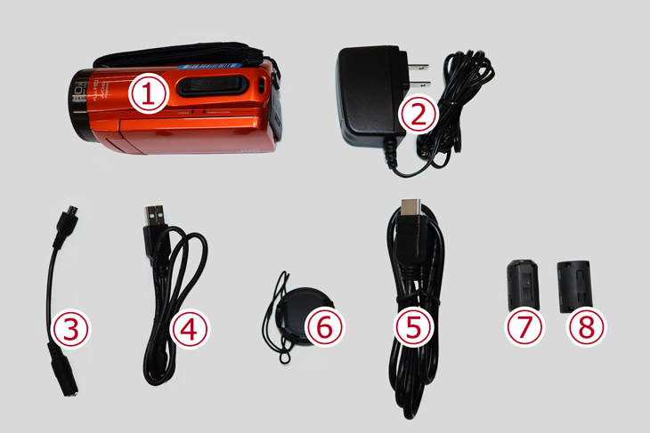 JVC ハイビジョンメモリームービー Everio R GZ-RX680 オレンジ【SD