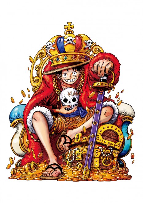 王冠を冠したルフィの豪華なジオラマフィギュアが応募者全員サービスに