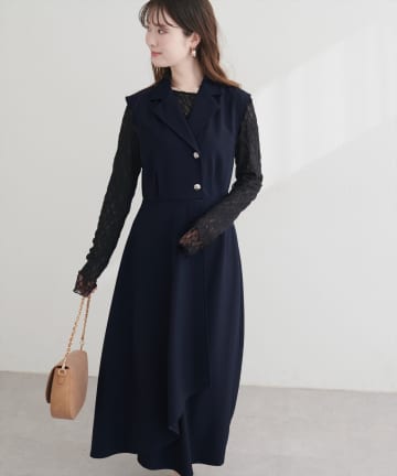 ボレロ付きマルチWAY麻混キャミワンピース | natural couture