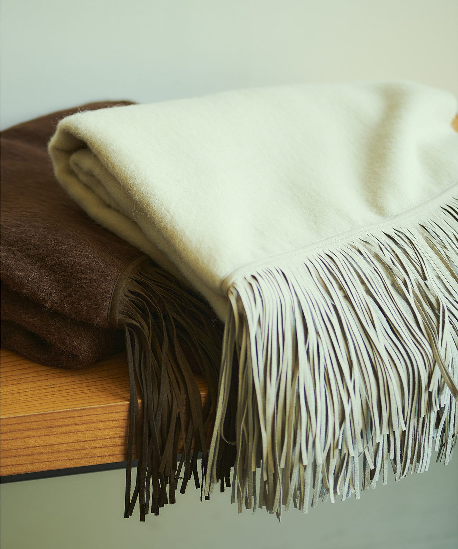 ASAUCE MELER】別注ベビーアルパカフリンジストール | Whim Gazette