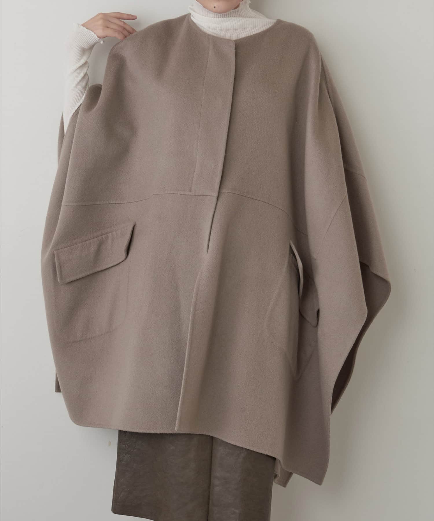 カシミヤリバーポンチョ | Whim Gazette(ウィム ガゼット)レディース