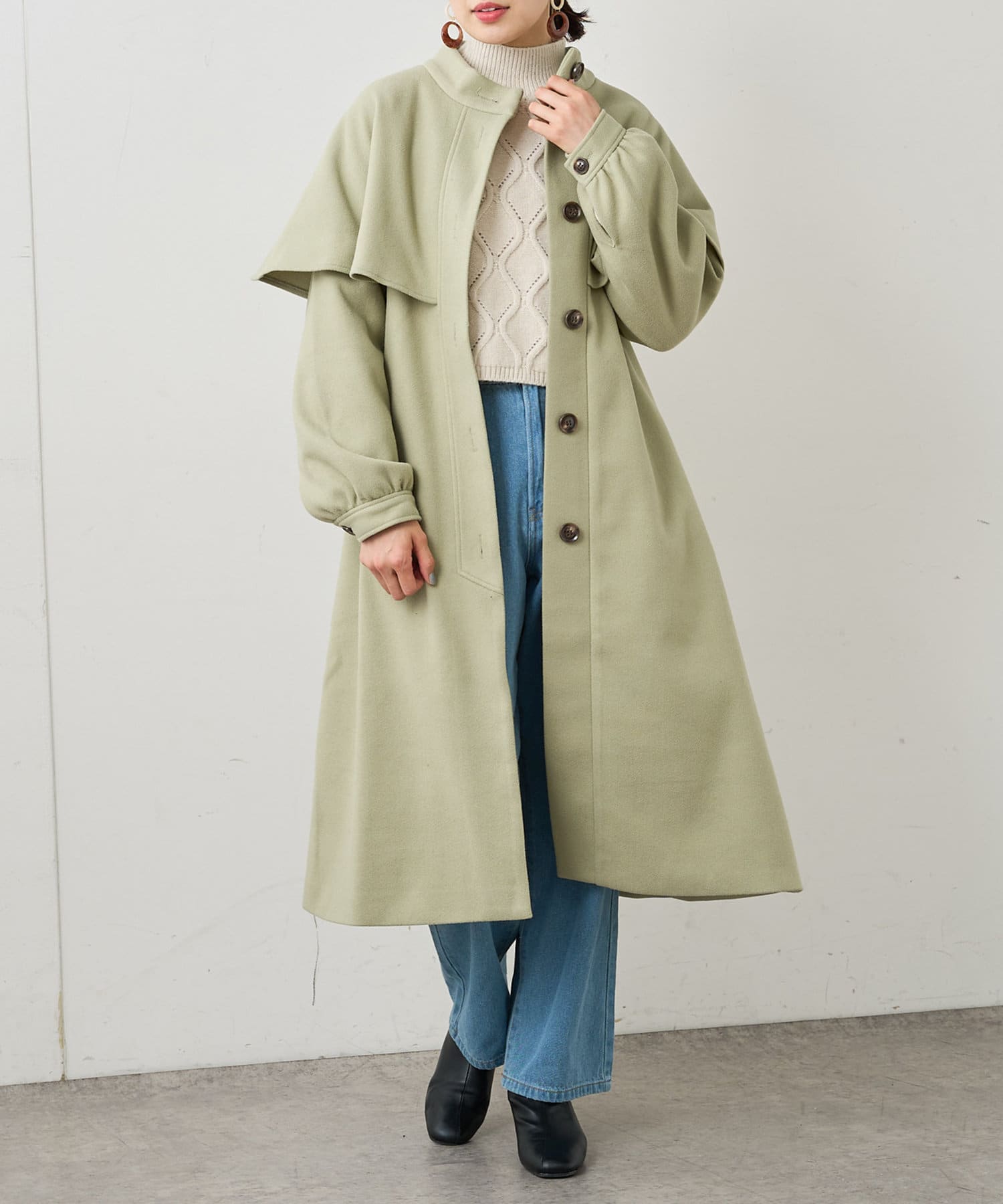 起毛ケープコート | NICE CLAUP / OLIVE des OLIVE OUTLET(ナイ