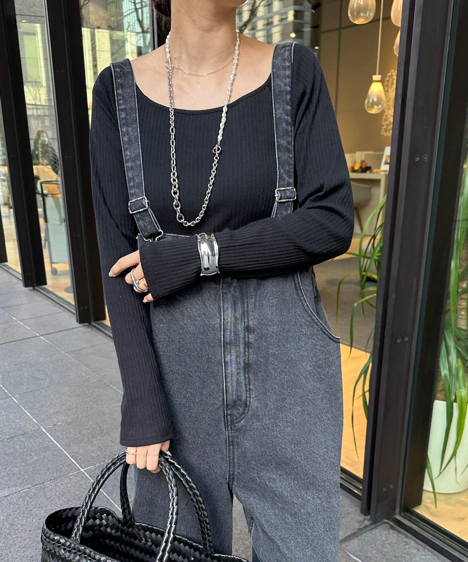 ワイドテレコスクエアプルオーバー | DOUDOU(ドゥドゥ)レディース