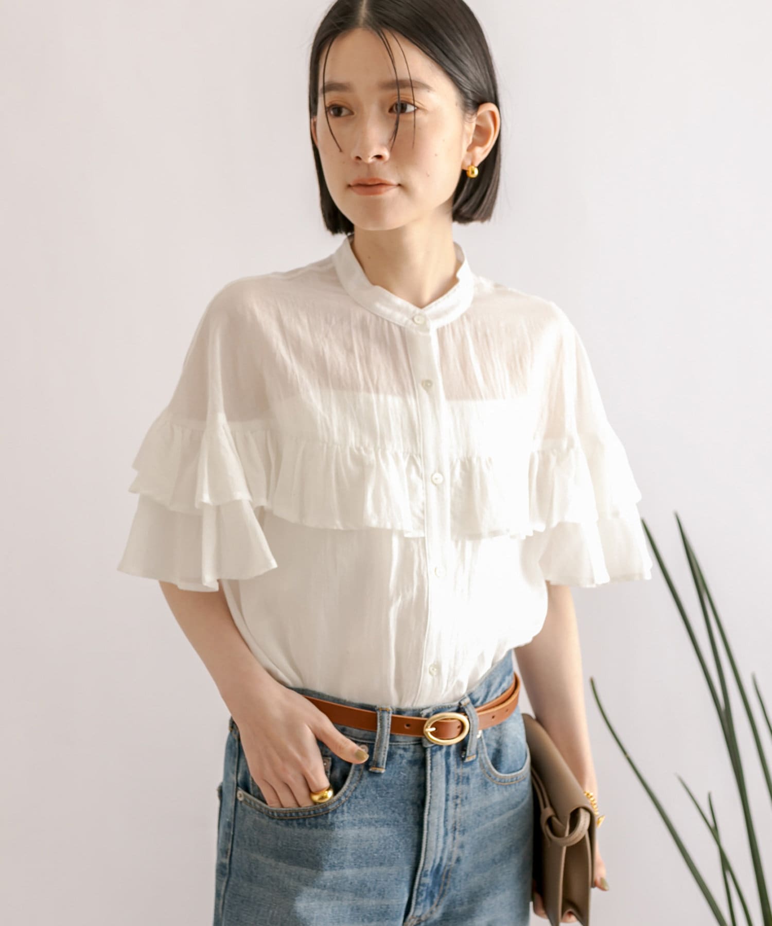 大人も着やすいフリルデザイン】ティアードフリルブラウス | RIVE