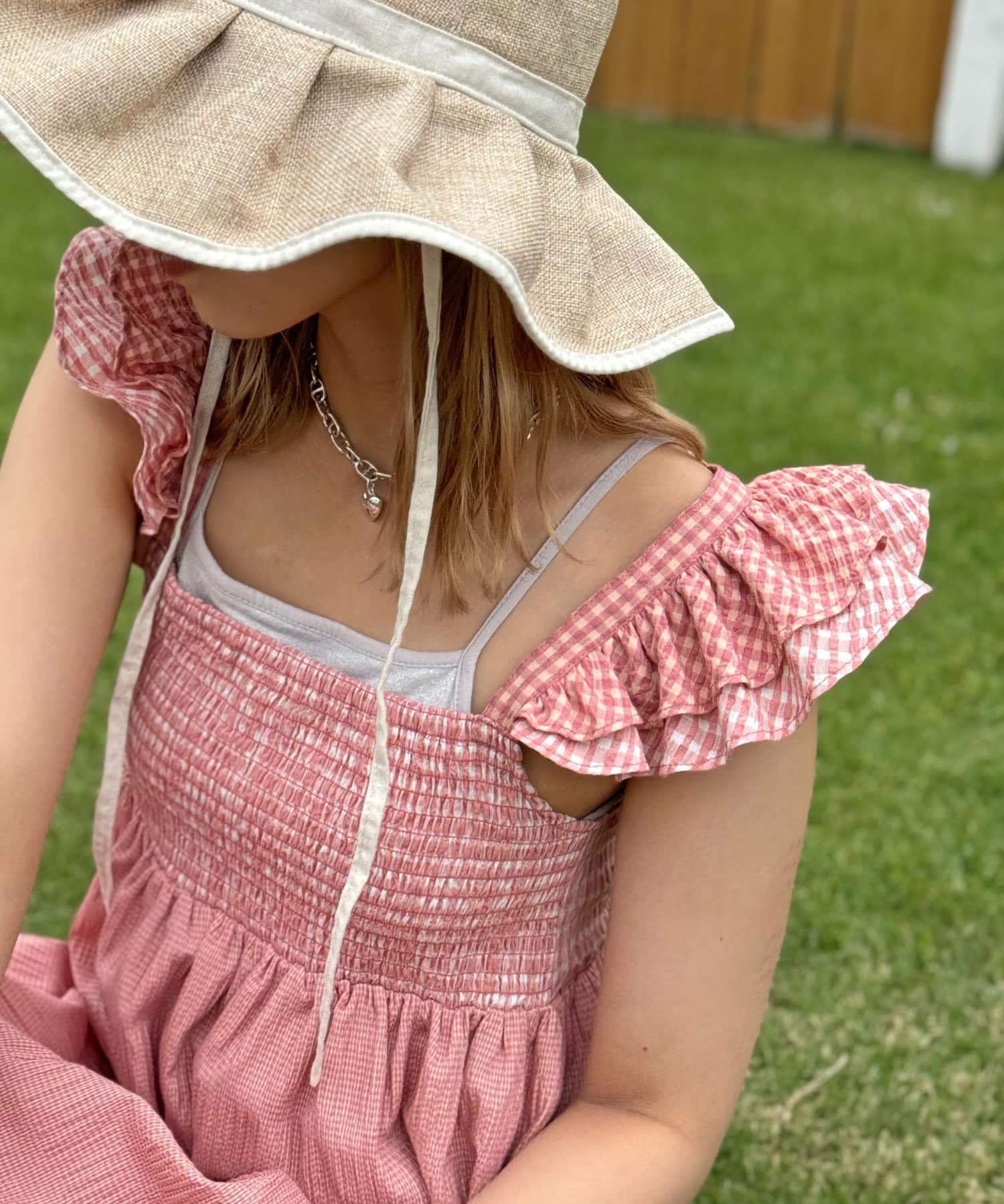 HELLO.SANFRANCISCO/ハローサンフランシスコ】シアーチェックフリル