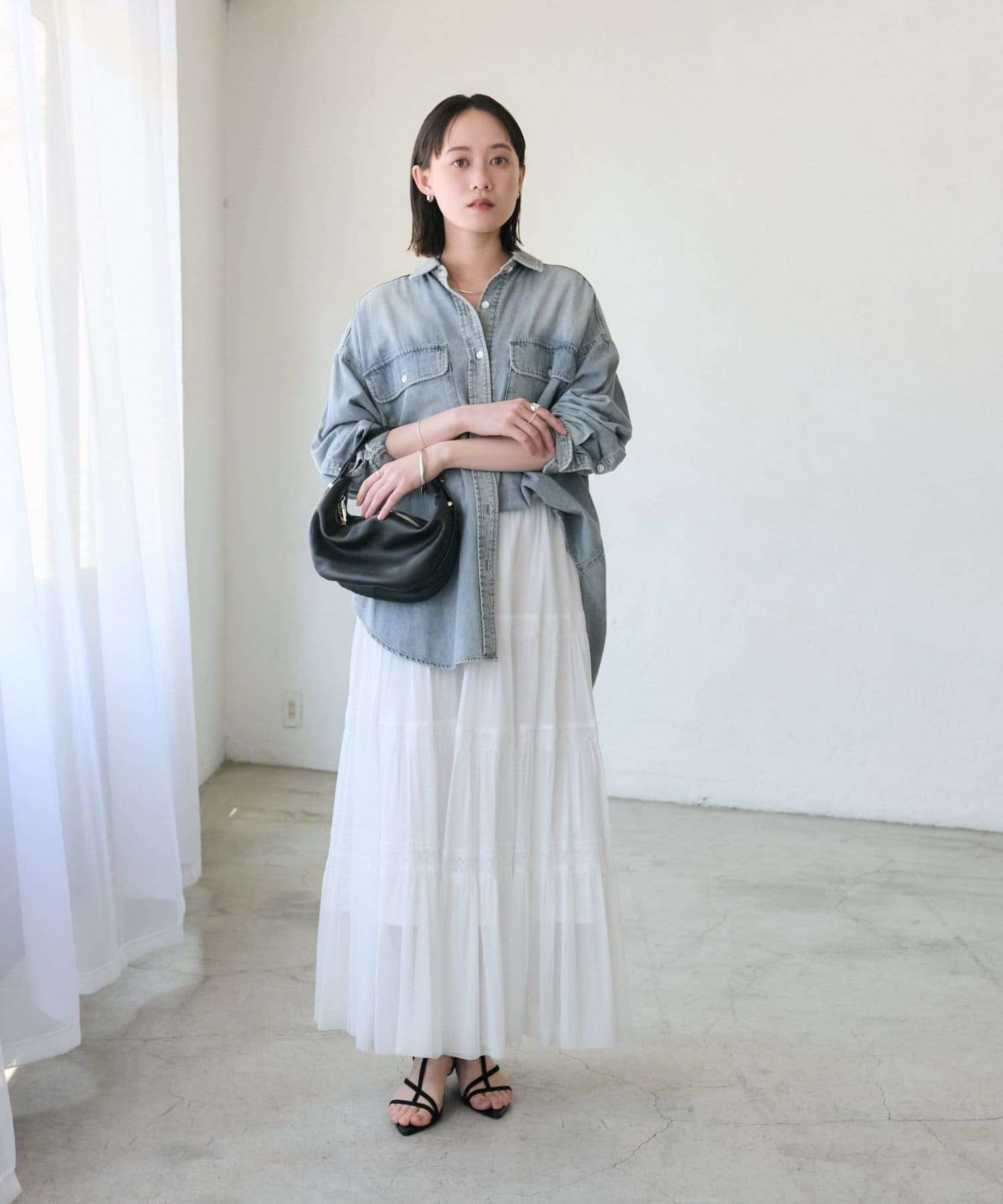 名品/リバイバル】【MONN.:.(モン)】Lightビッグデニムシャツ | RIVE