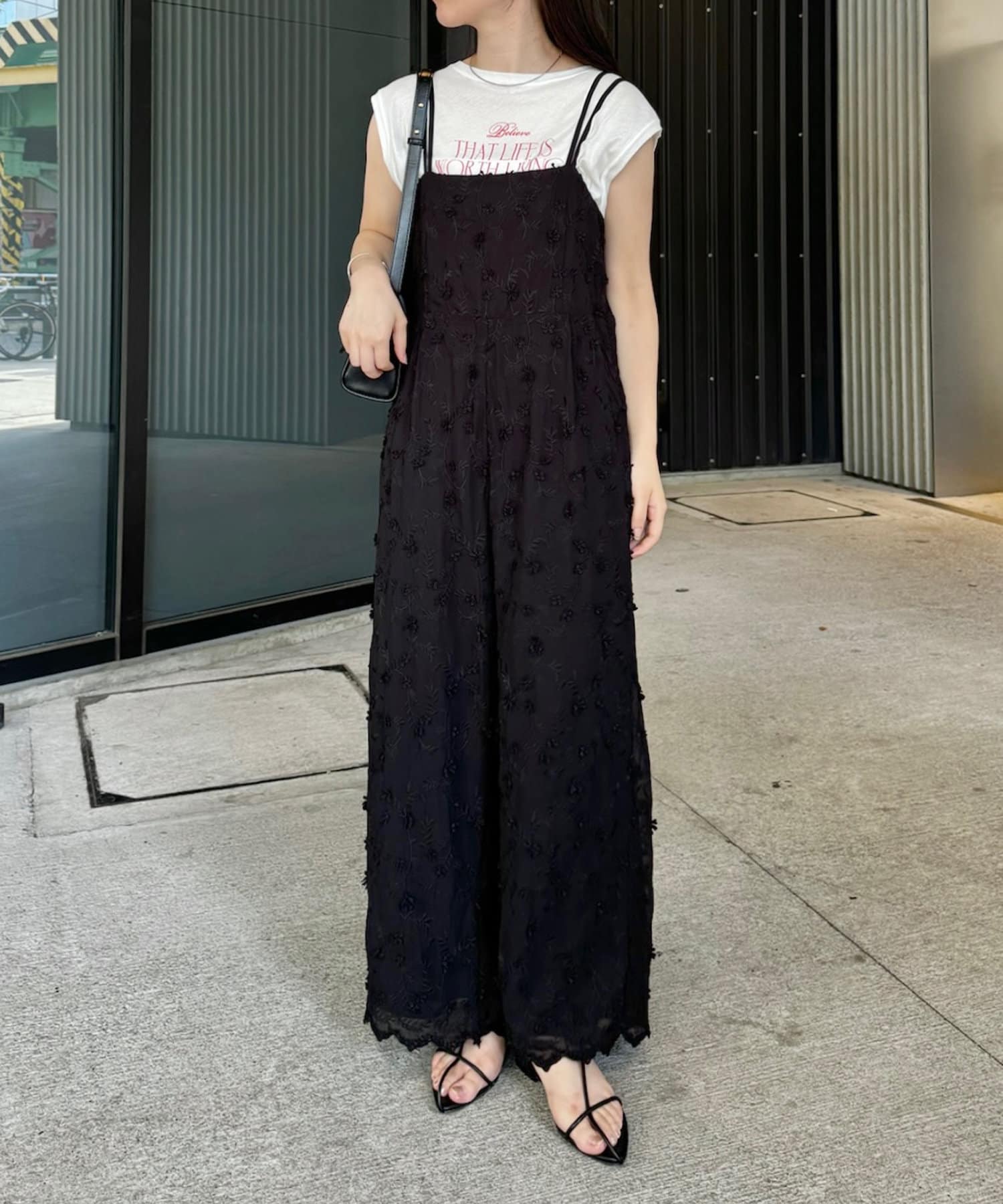 2サイズ展開】シャイニーフラワーサロペット | mystic(ミスティック