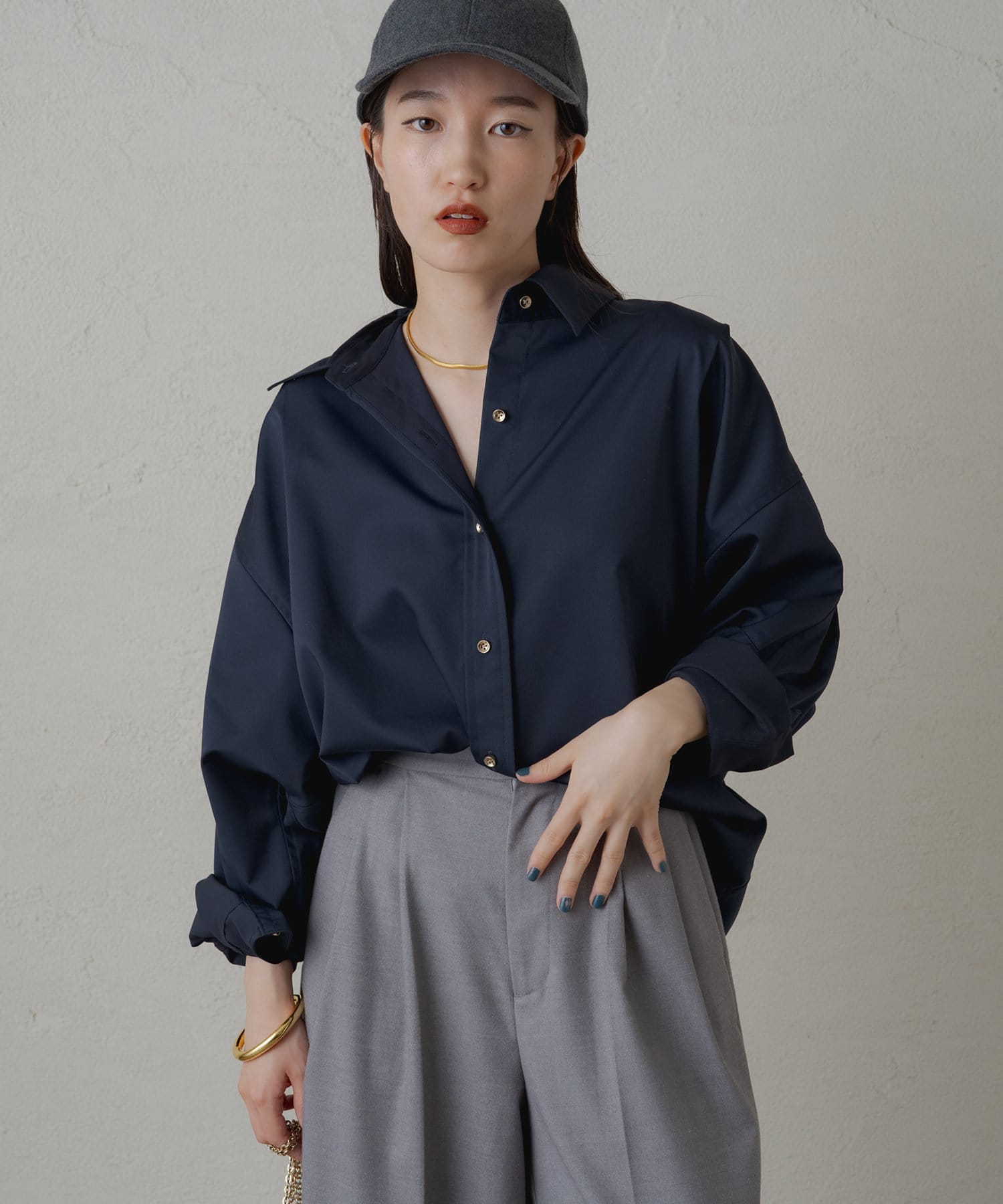 Loungedress】サテンBIGシャツ | OUTLET(アウトレット)レディース