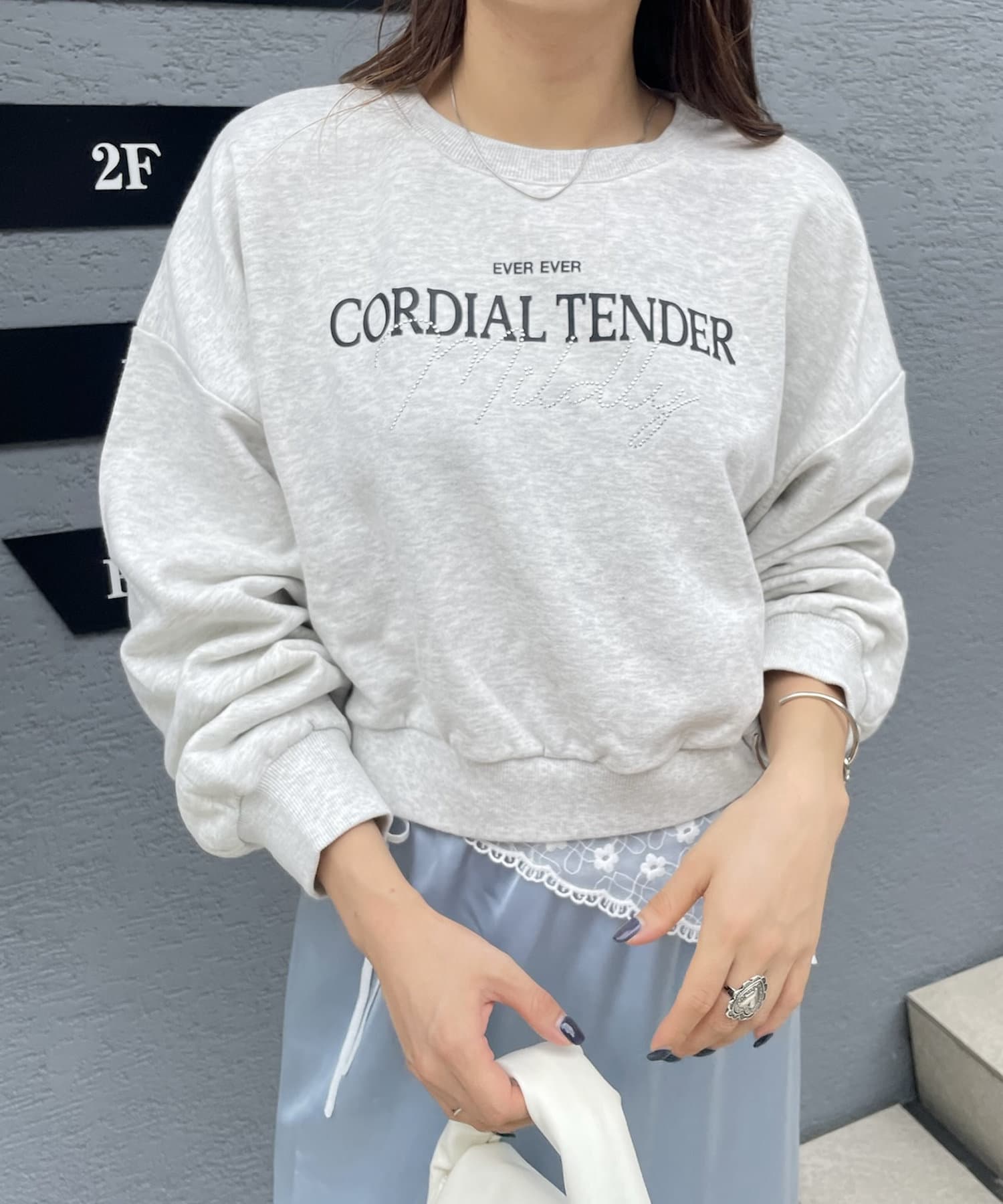 mline]ストーンロゴスウェット | mystic(ミスティック)レディース