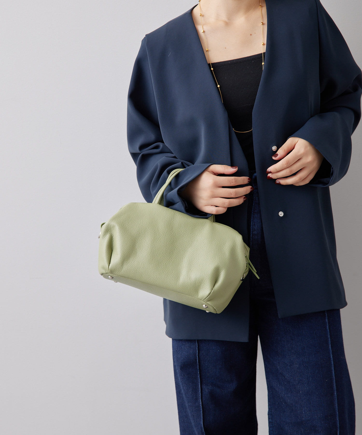 ショルダー付きハニカムボストンバッグ《2way/本革》 | ear