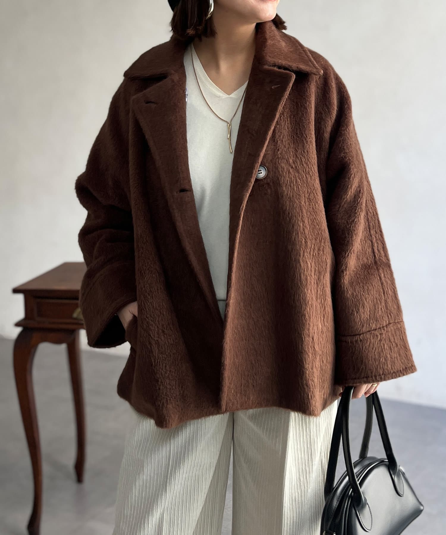 ステンカラーシャギーコート | Chez toi(シェトワ)レディース | PAL