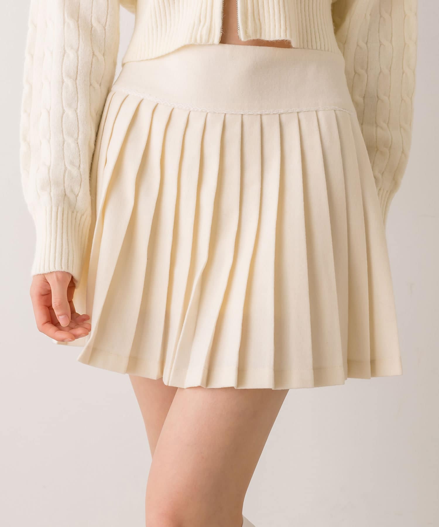 ヨークレースミニプリーツスカート | OLIVE des OLIVE(オリーブ デ