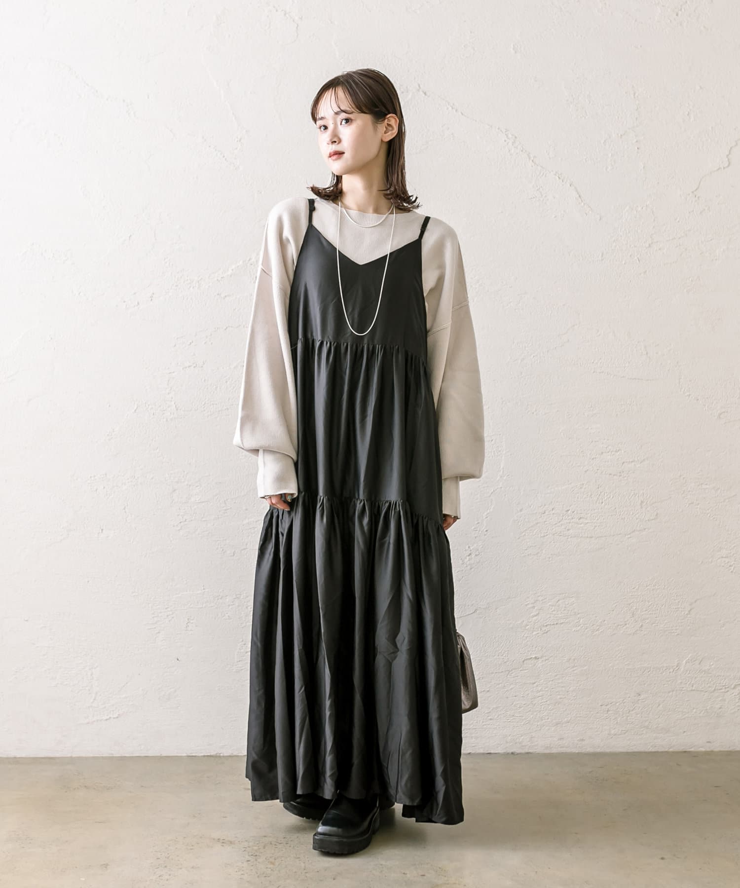 SETアイテム】ティアードキャミワンピースSET | mystic(ミスティック