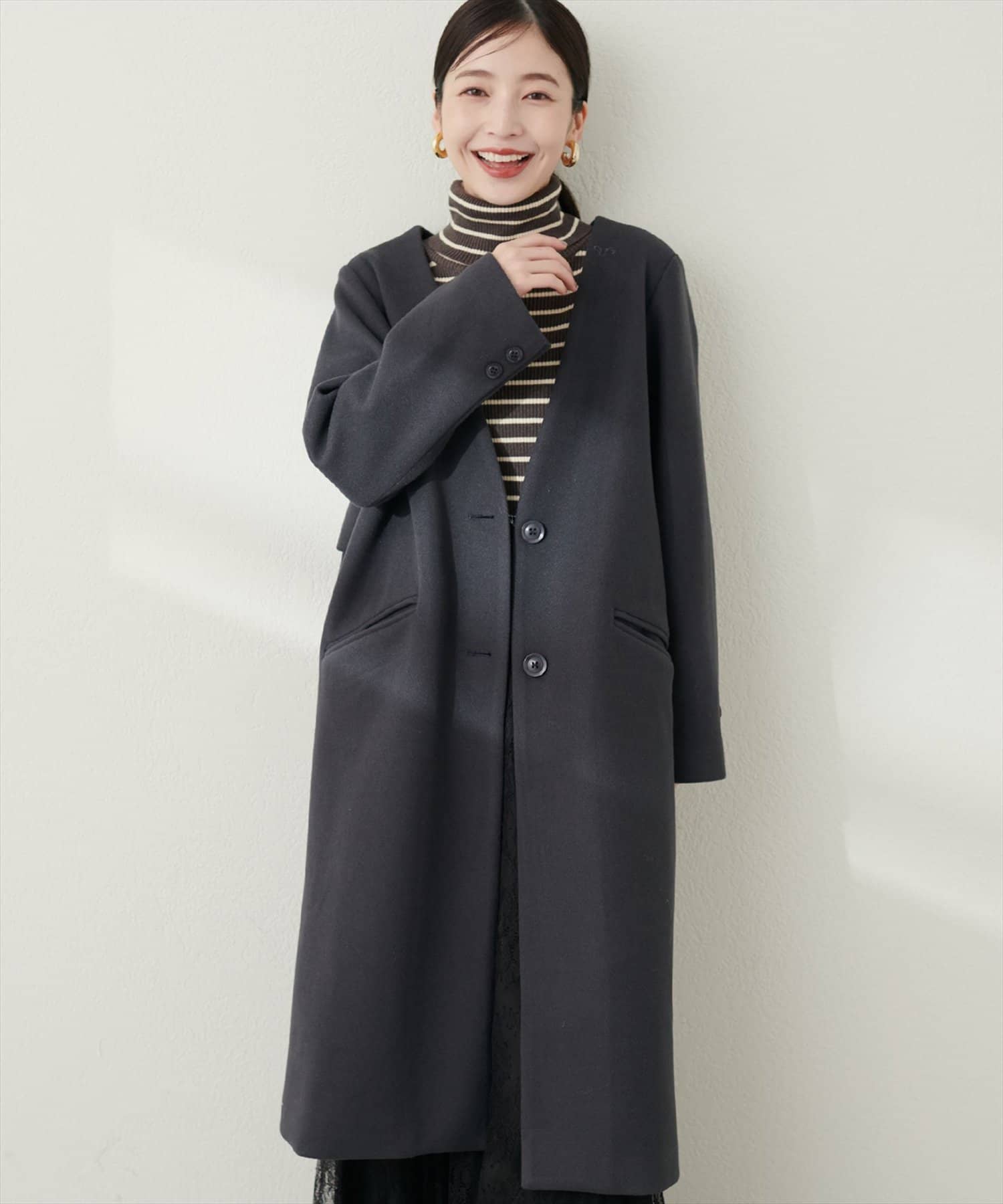 バックフリルコート | natural couture(ナチュラルクチュール